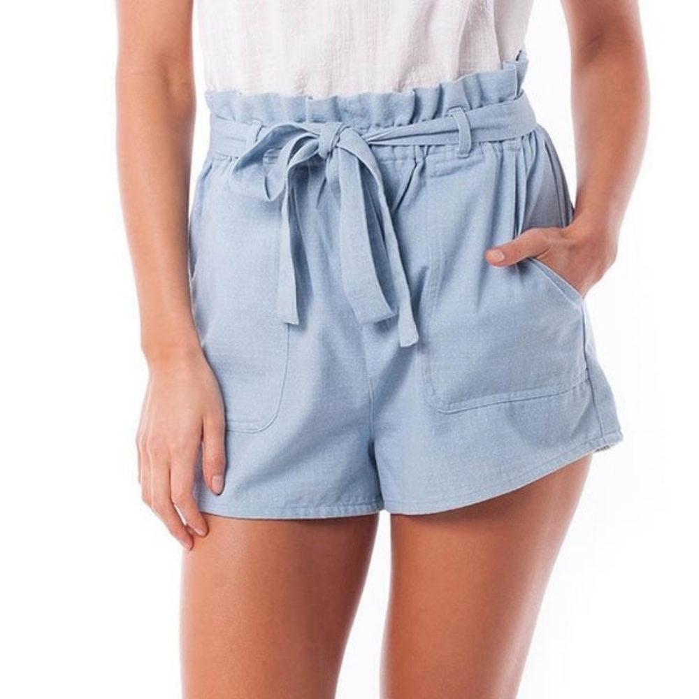 Rhythm High Waist Blue Women's Shorts